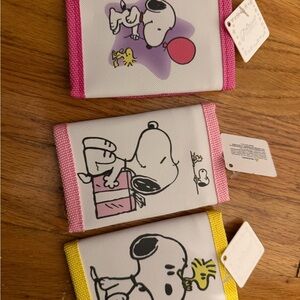 Snoopy Kids Wallet — Pink, Yellow, Purple